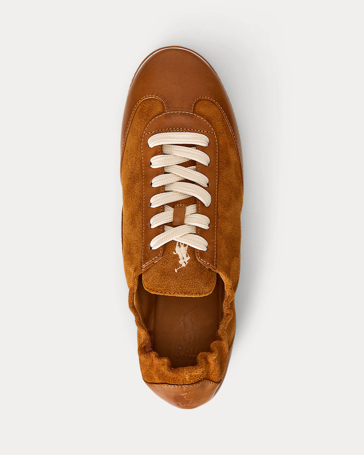 Ralph Lauren The Leathersuede Pony Ballerina Sneaker Rum