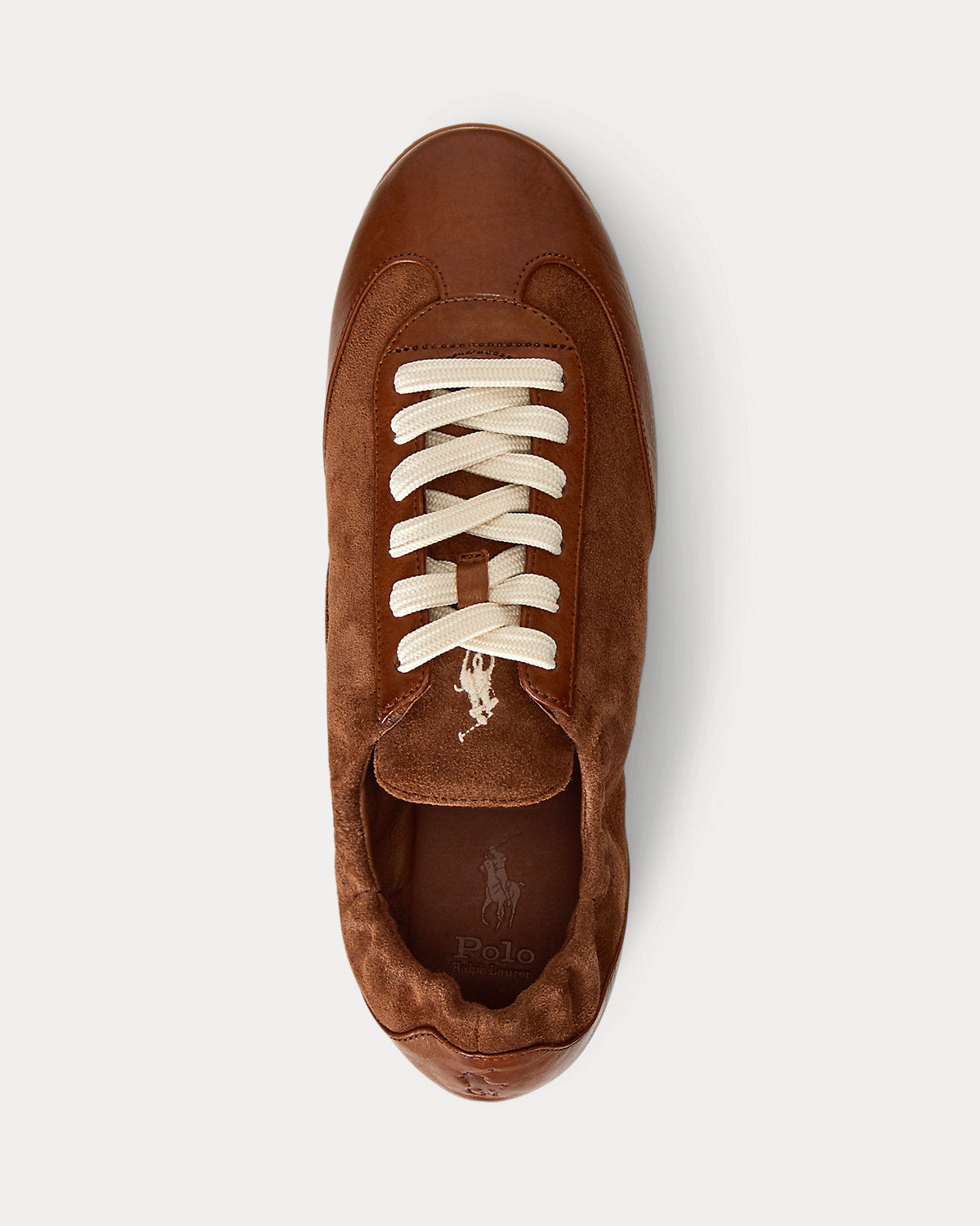 Ralph Lauren The Leathersuede Pony Ballerina Sneaker Coffee