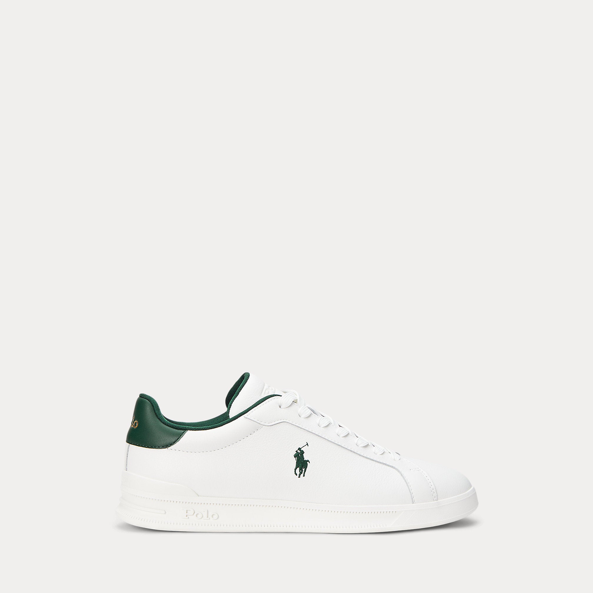 Ralph Lauren Heritage Court Ii Leather Sneaker Deckwash White