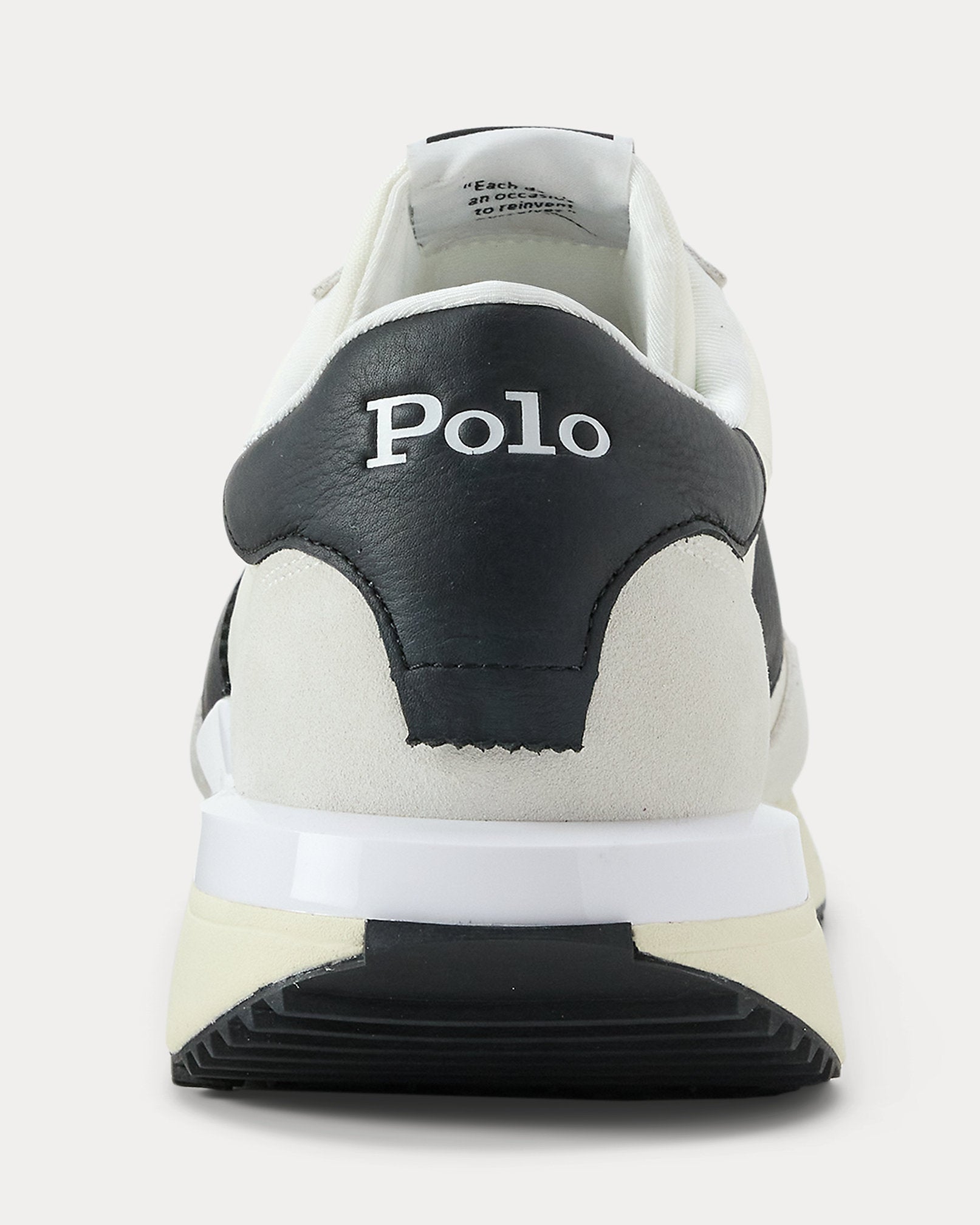 Ralph Lauren Train 89 Suede Oxford Sneaker Tonal Bianco