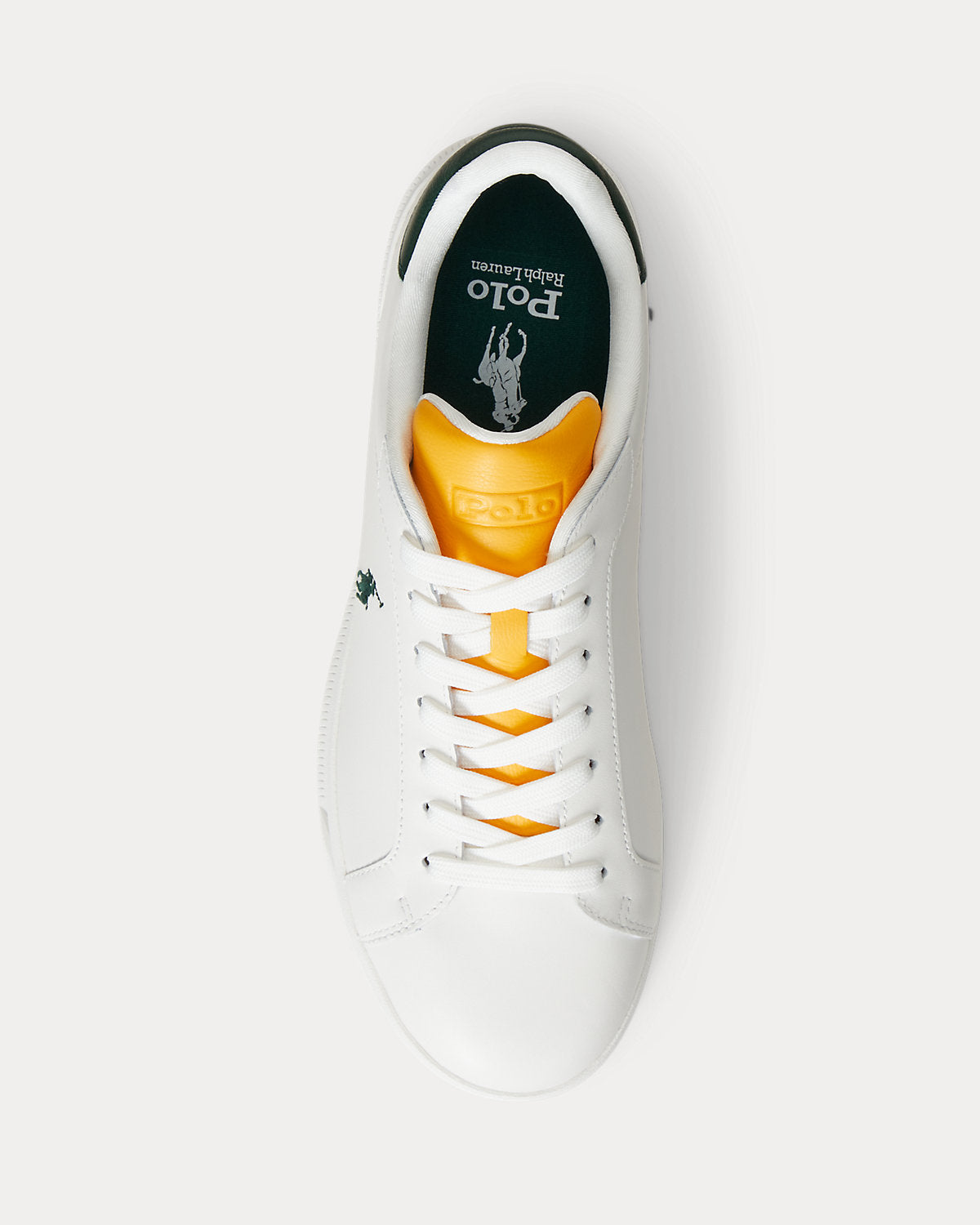 Ralph Lauren Heritage Court Ii Nappa Leather Sneaker Off White