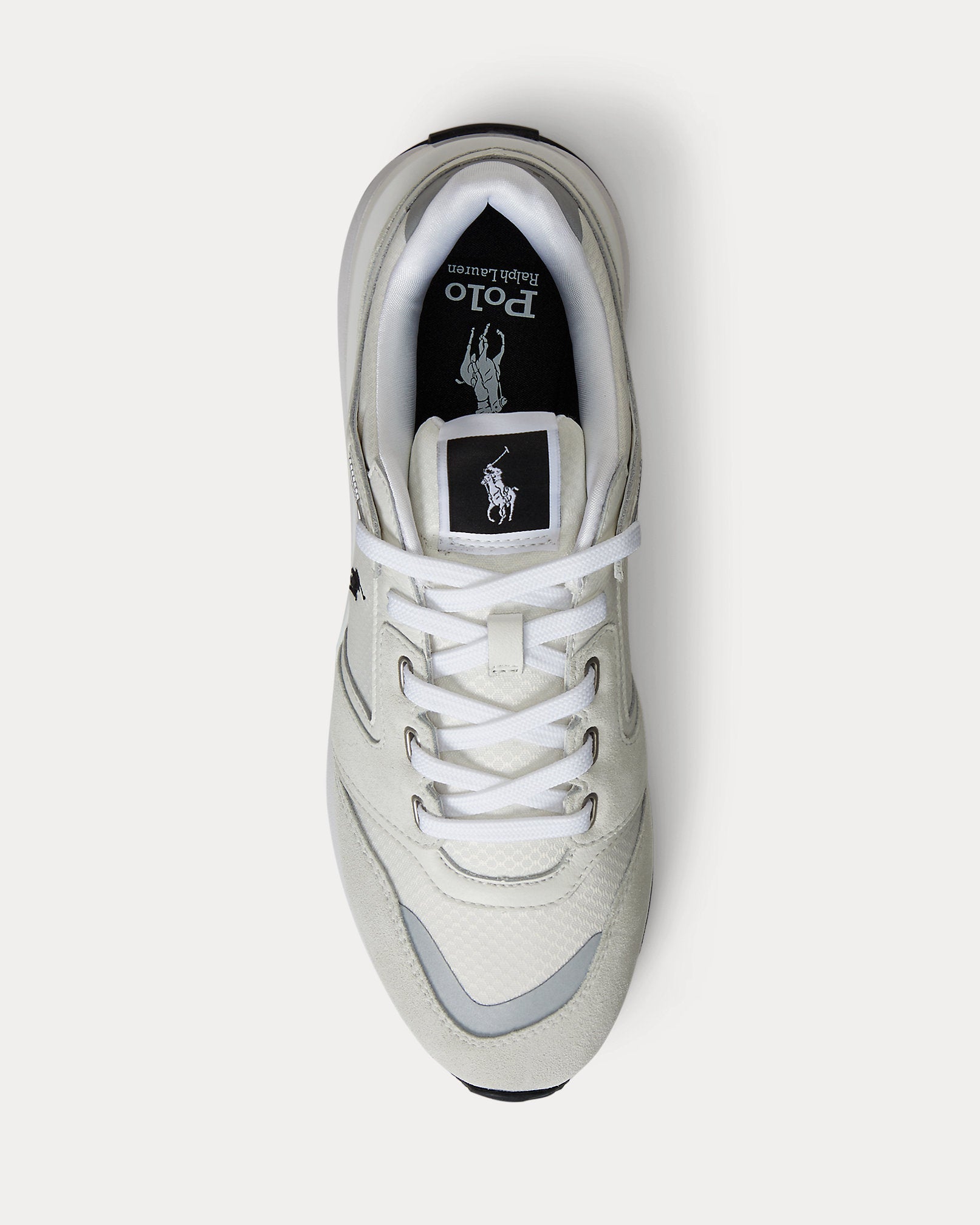 Ralph Lauren Train 89 V2 Suedepaneled Sneaker Bianco
