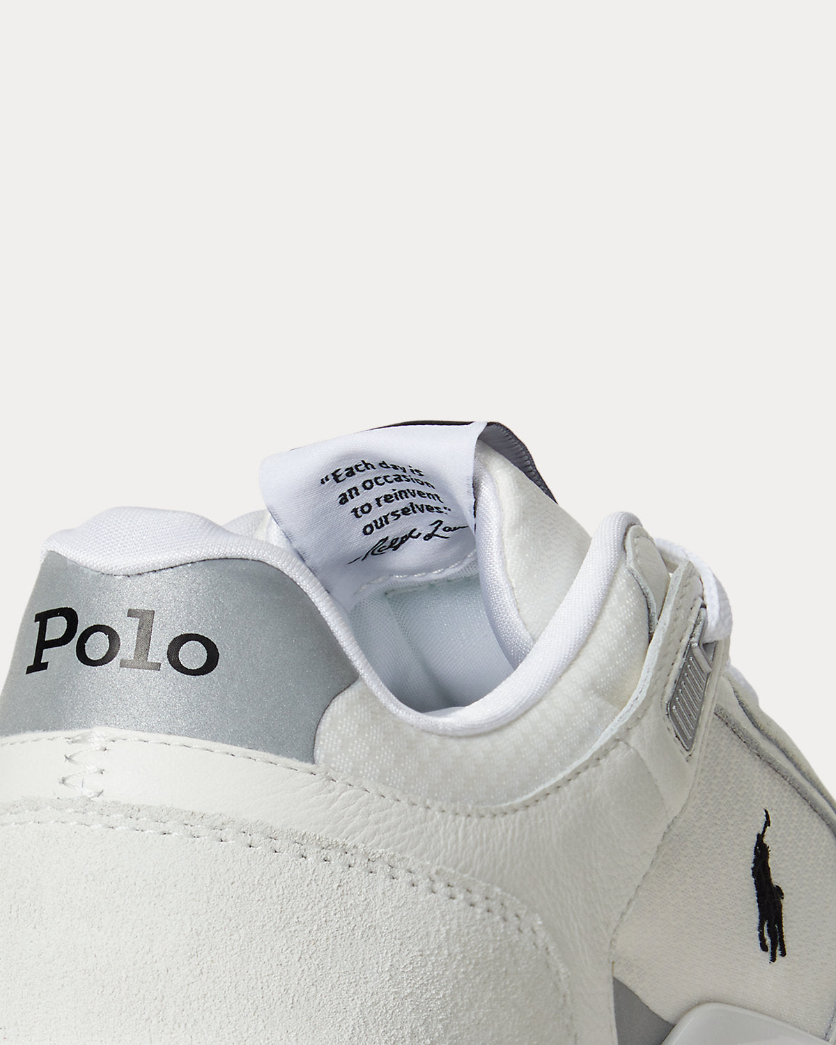 Ralph Lauren Train 89 V2 Suedepaneled Sneaker Bianco