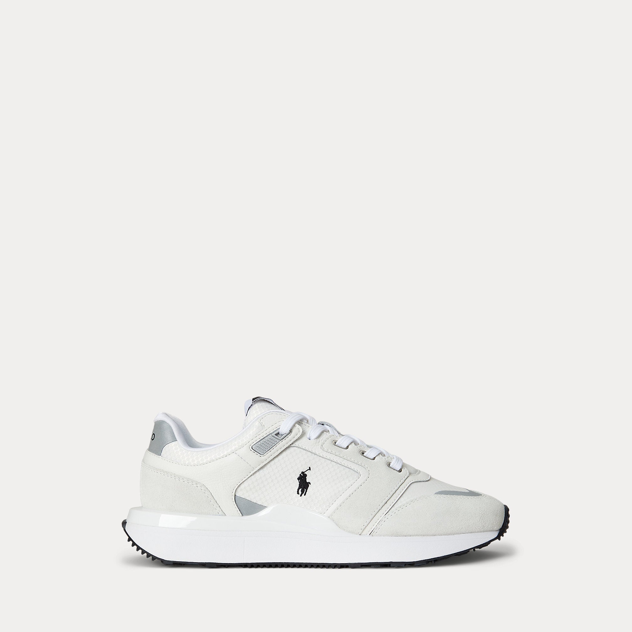 Ralph Lauren Train 89 V2 Suedepaneled Sneaker Bianco