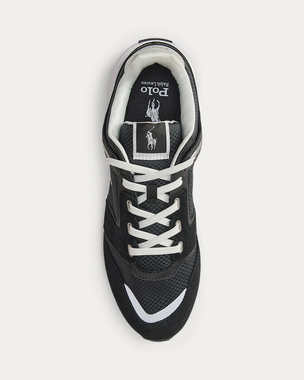 Ralph Lauren Train 89 V2 Suedepaneled Sneaker Black