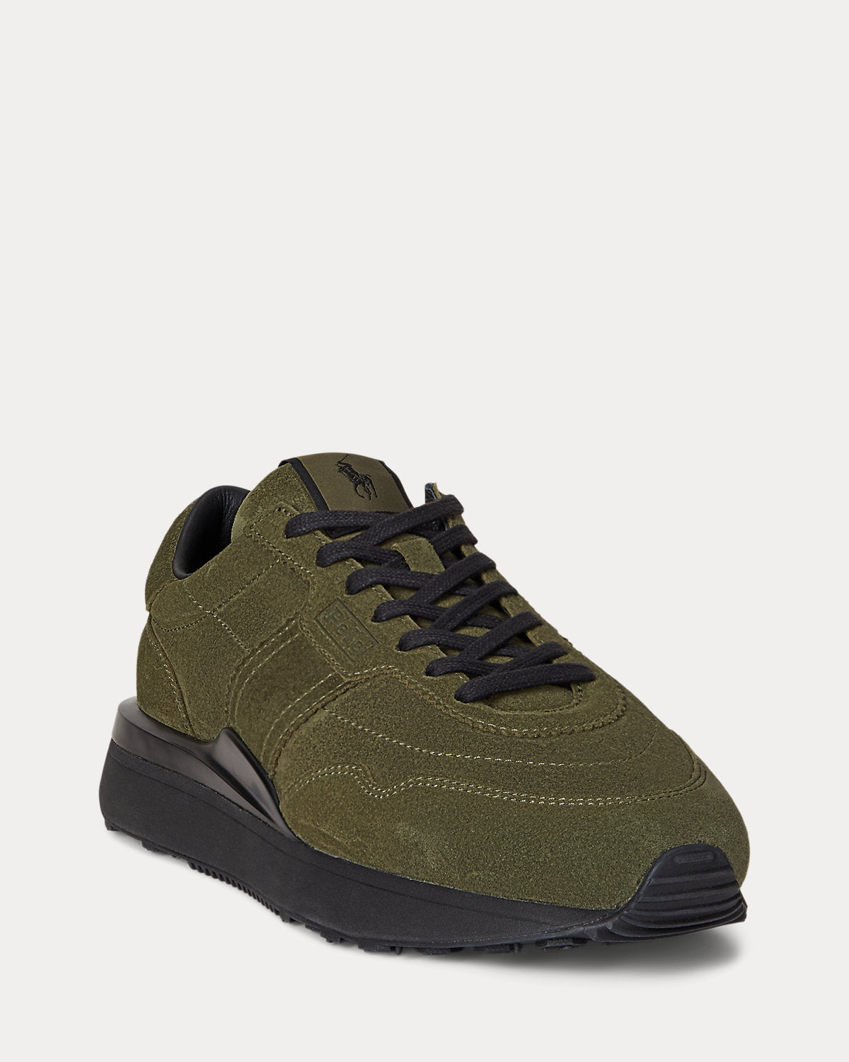 Ralph Lauren Train 89 Suede Sneaker Canopy Olive