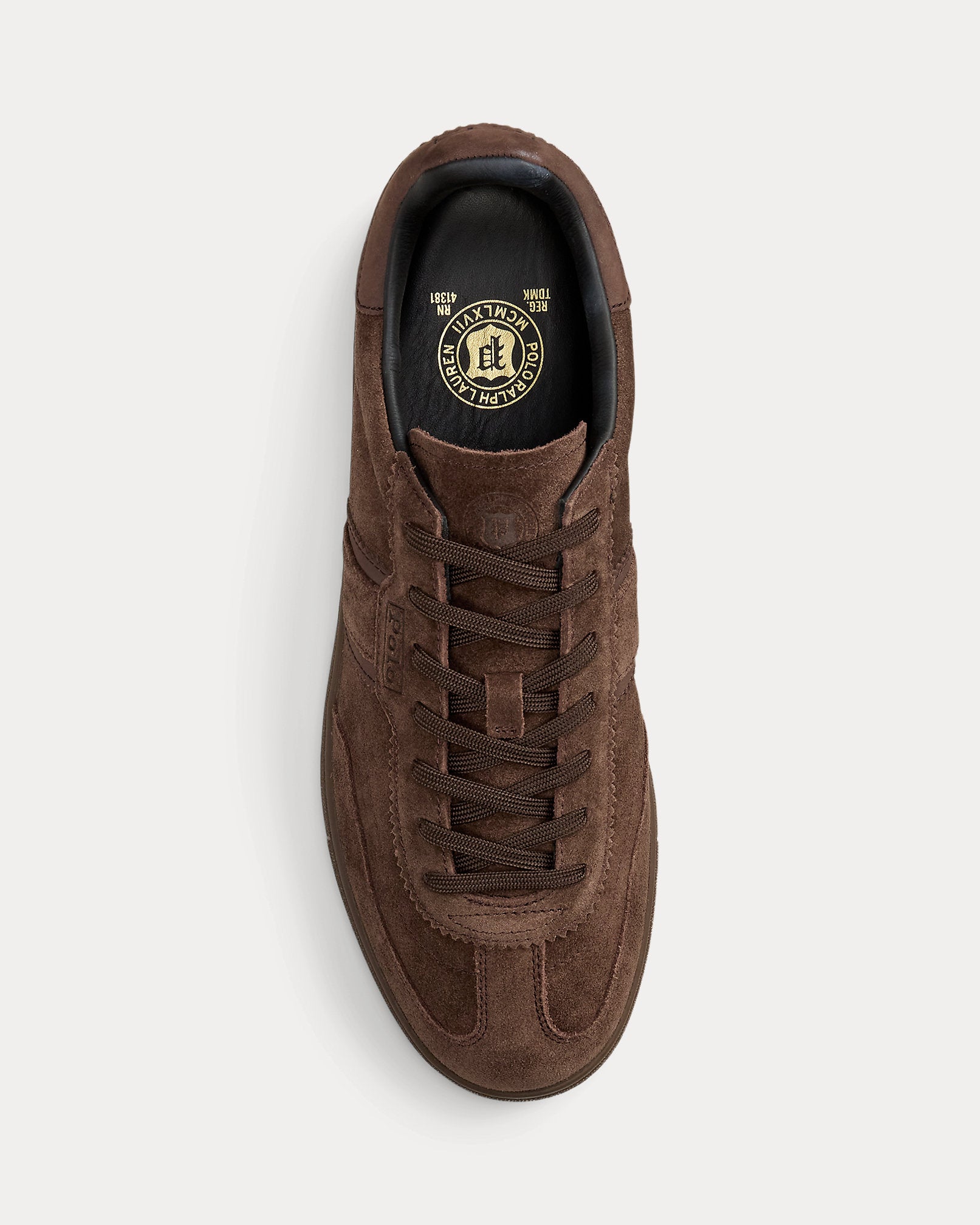 Ralph Lauren Bedford Suede Sneaker Dark Brown