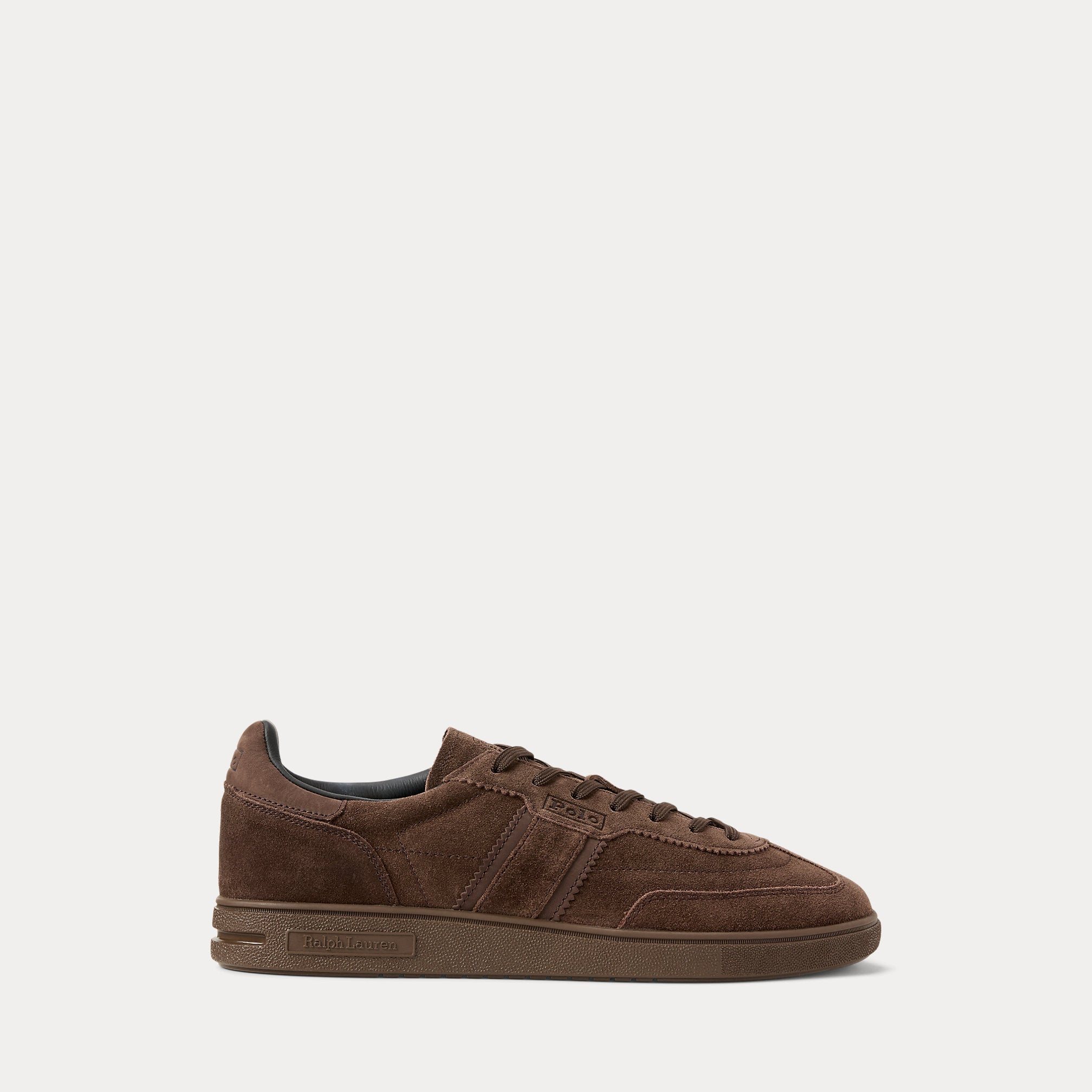 Ralph Lauren Bedford Suede Sneaker Dark Brown