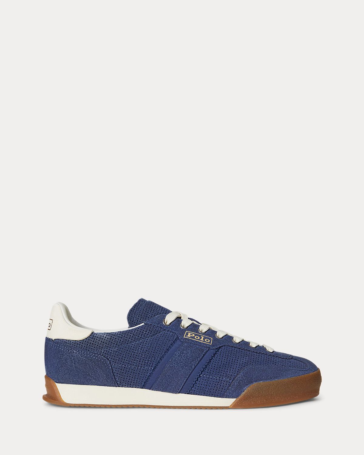 Ralph Lauren Hester Perforated Suede Sneaker Light Navy