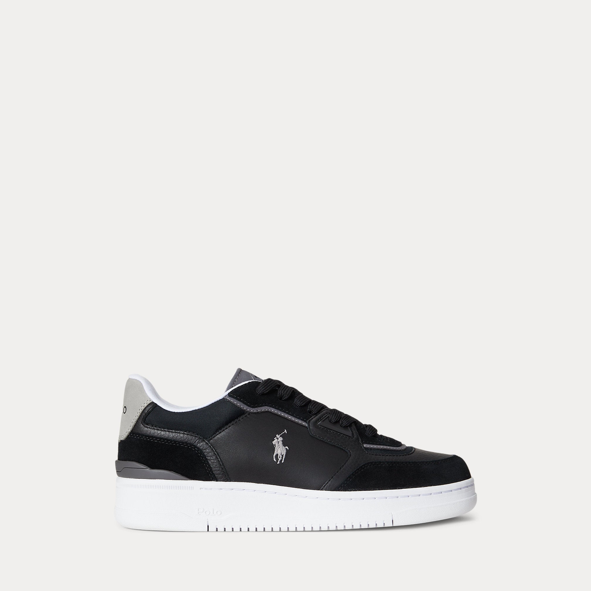 Ralph Lauren Open Masters Suedepaneled Sneaker Black