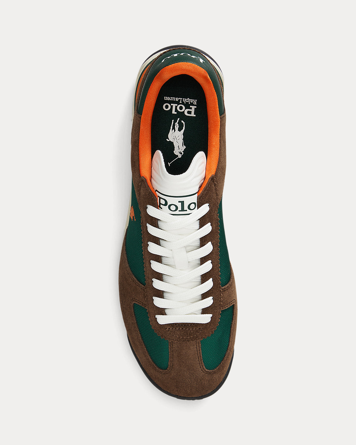 Ralph Lauren Varick Suede Oxford Sneaker Chocolate Brown