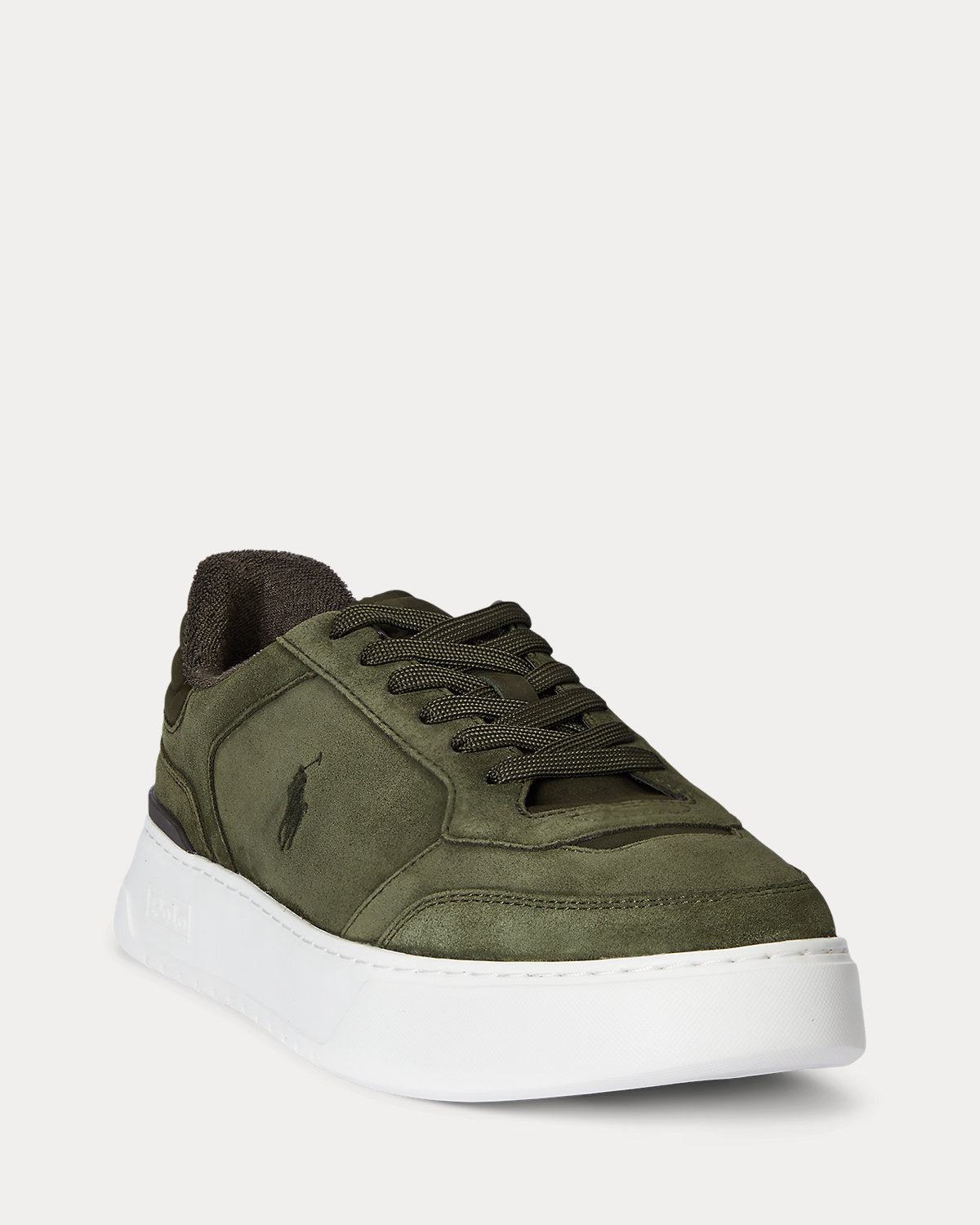 Ralph Lauren Rlite Sport Suede Sneaker Estate Olive
