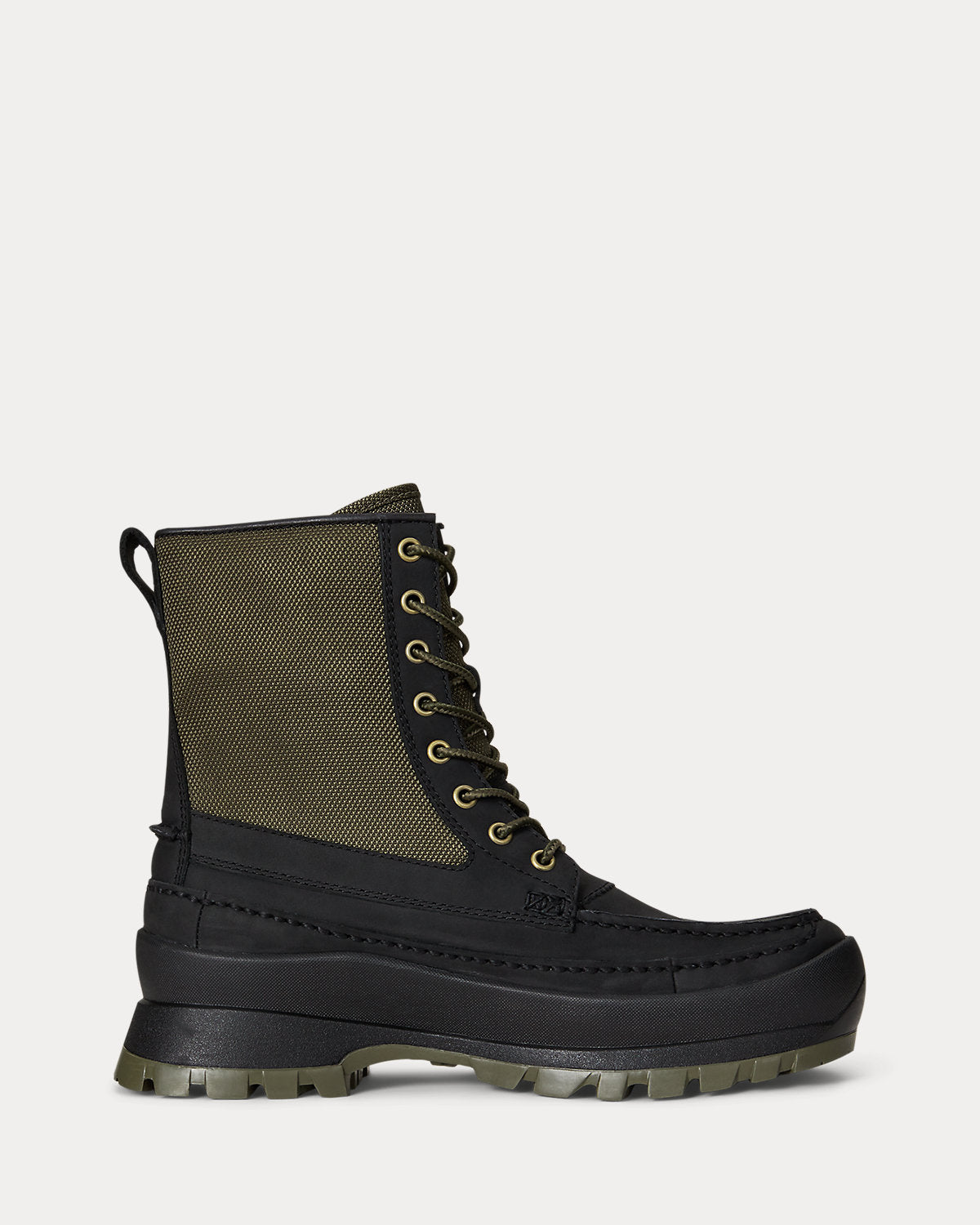 Ralph Lauren Logan Leatherpaneled Moctoe Boot Black