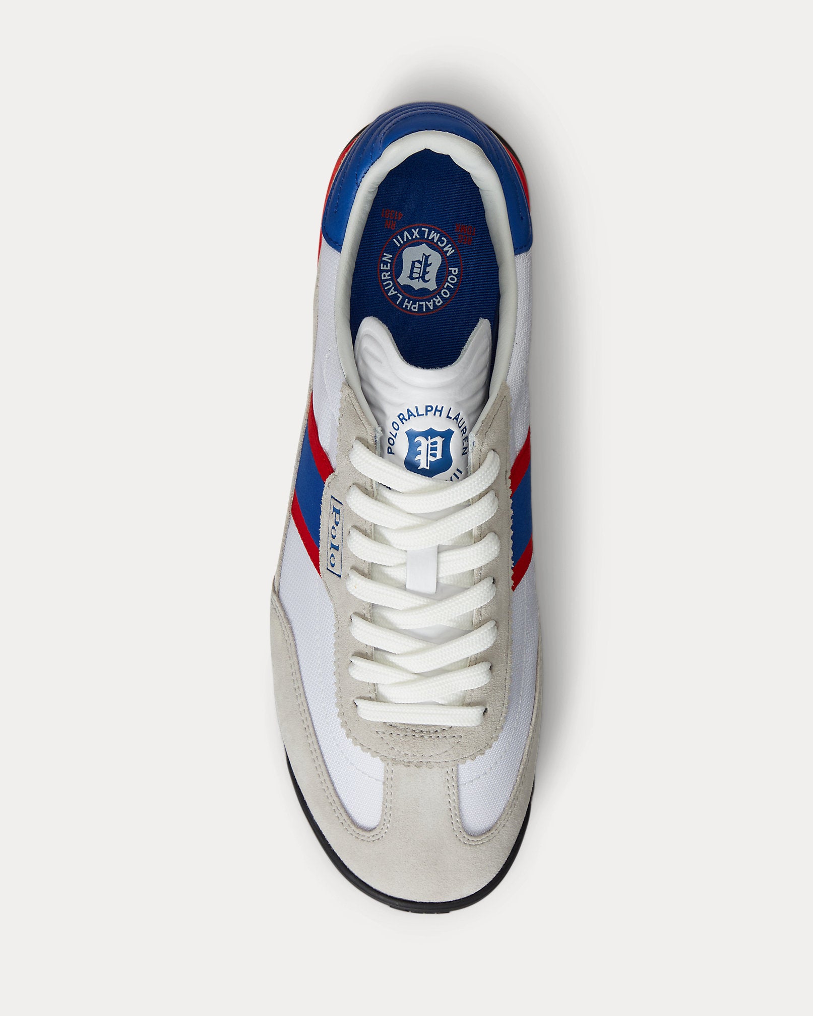 Ralph Lauren Varick Suede Oxford Sneaker White