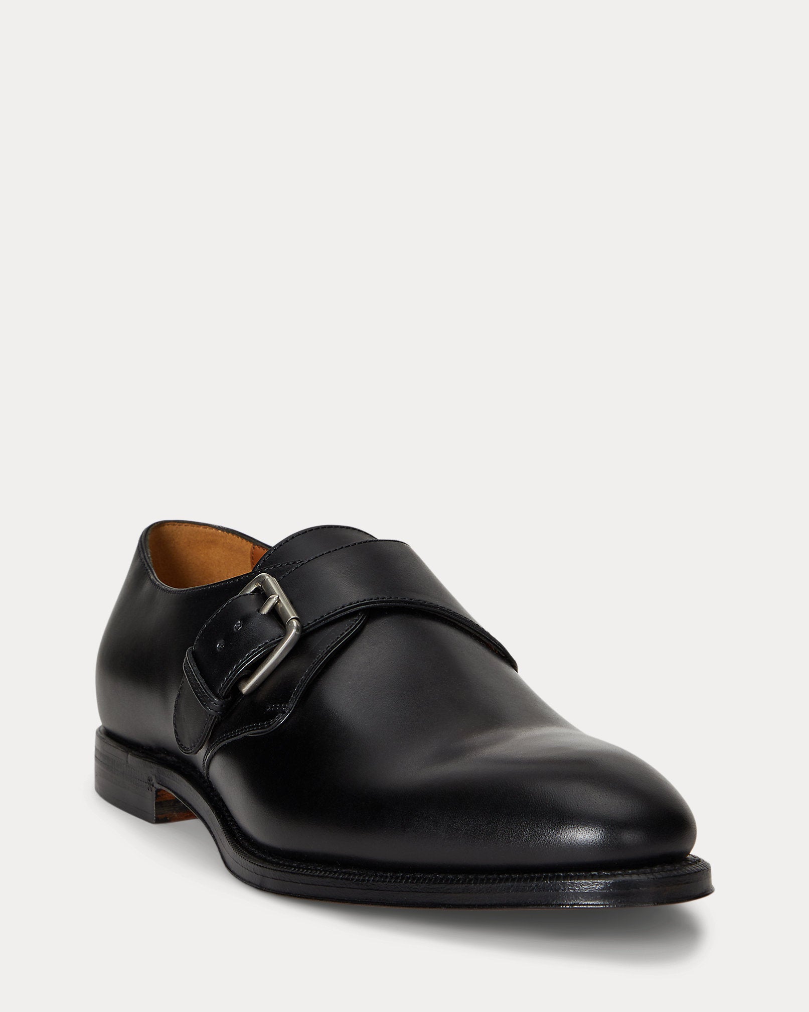 Ralph Lauren Maestra Calfskin Monkstrap Shoe Black