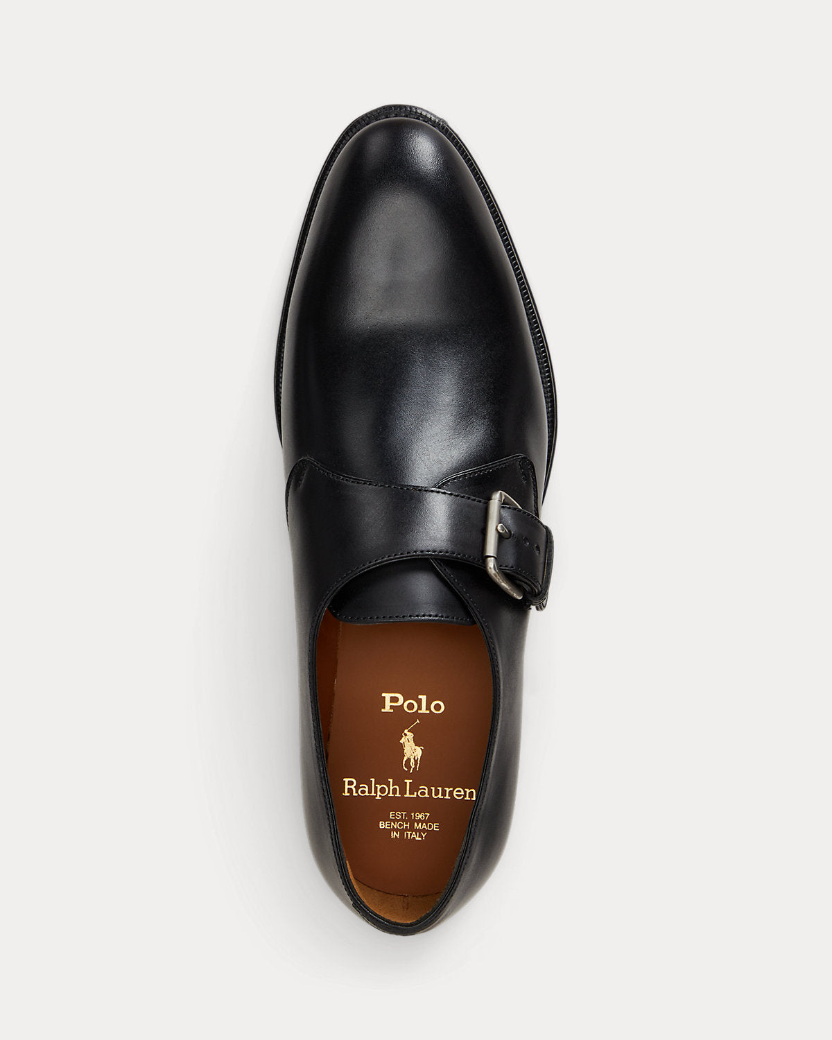 Ralph Lauren Maestra Calfskin Monkstrap Shoe Black