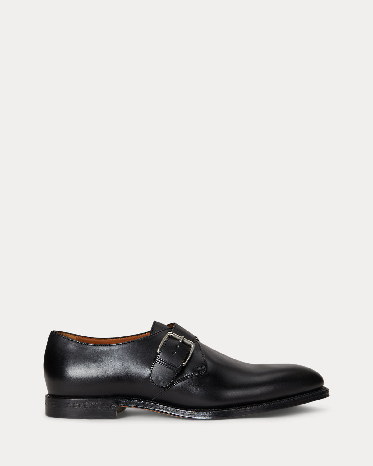 Ralph Lauren Maestra Calfskin Monkstrap Shoe Black