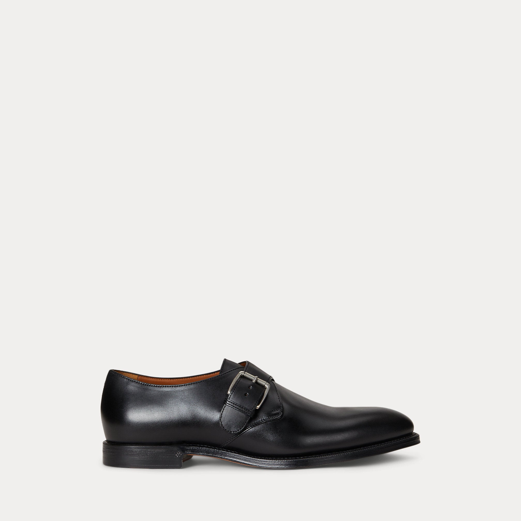 Ralph Lauren Maestra Calfskin Monkstrap Shoe Black