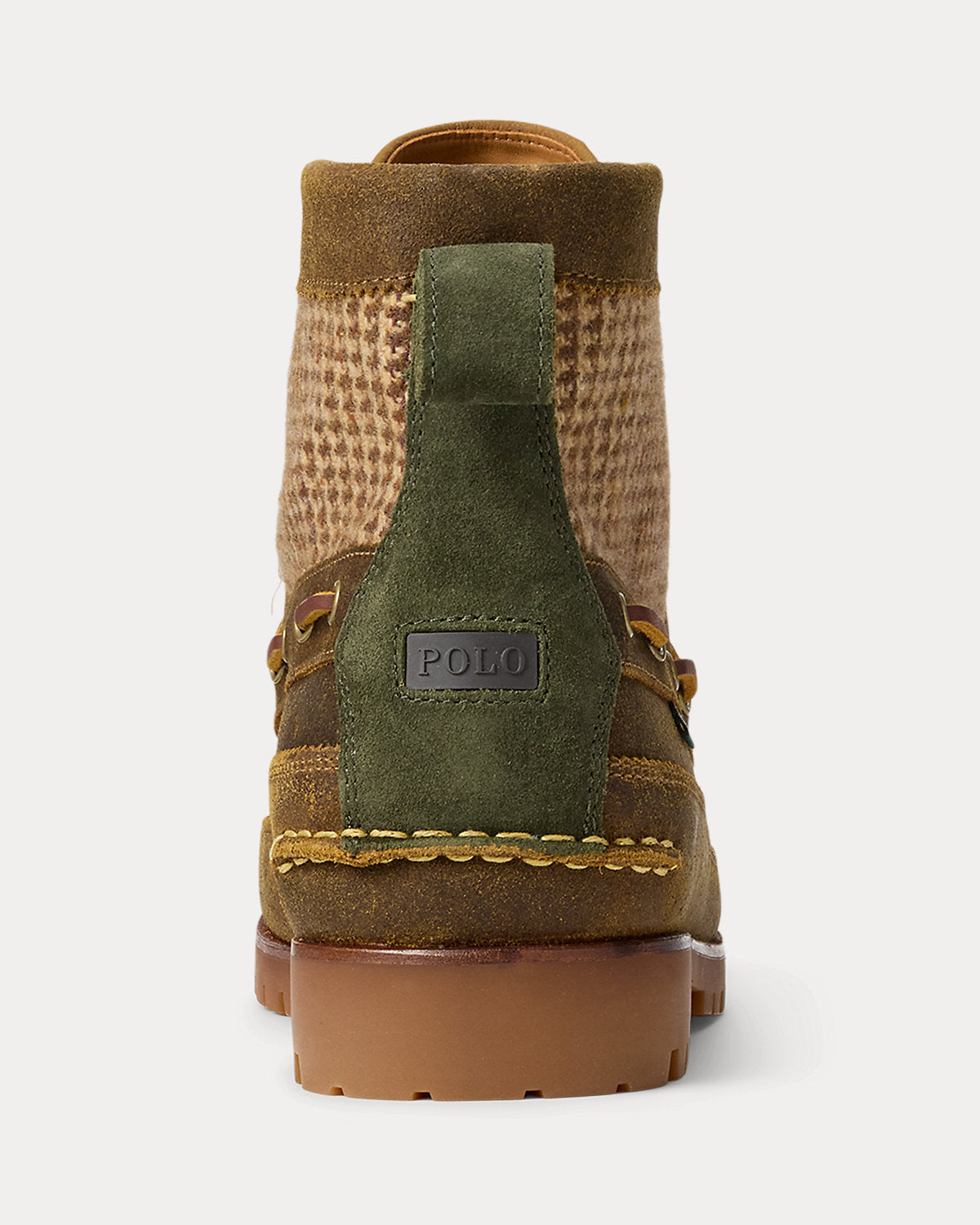 Ralph Lauren Ranger Mid Suede Wool Tweed Boot Tweed Colorblock