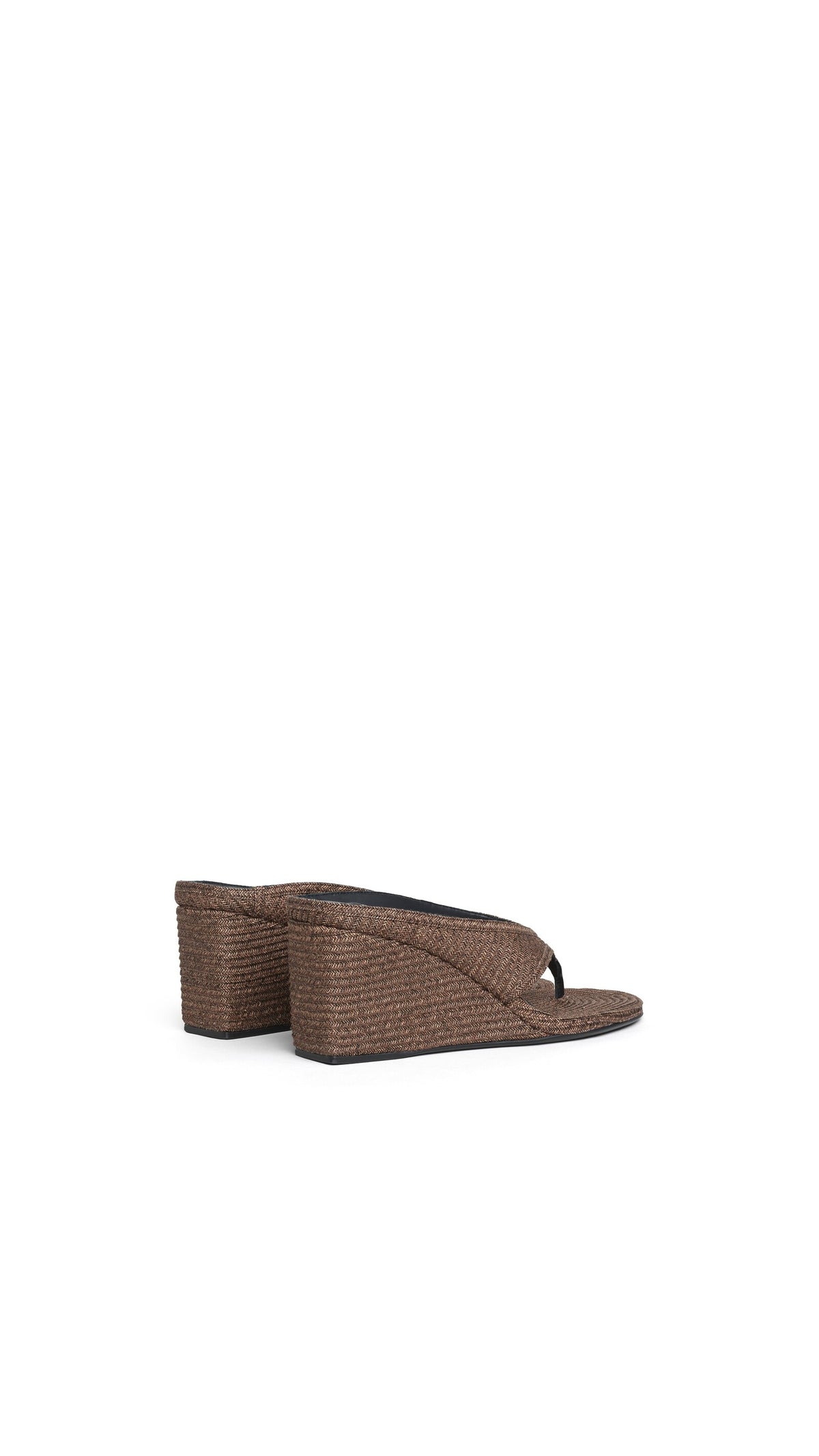 Alaïa Cube Thong Mules In Paper Straw