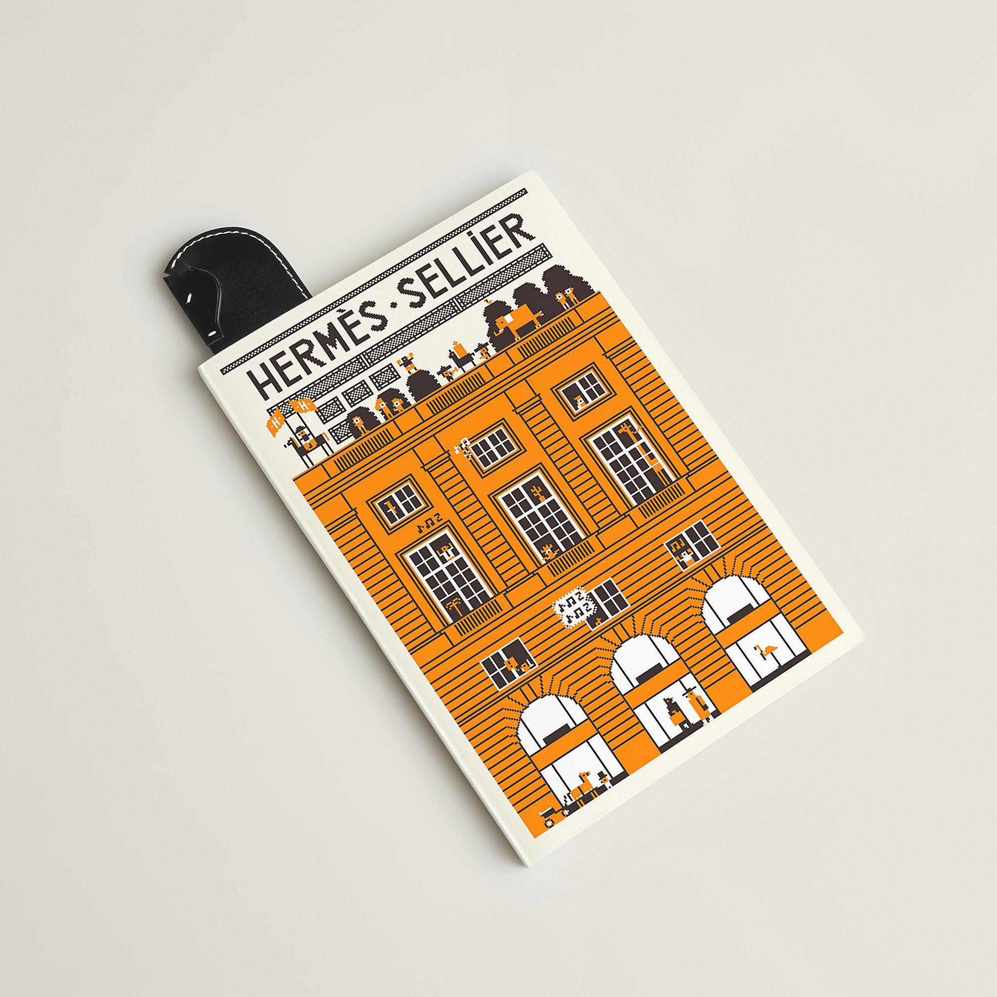 Hermes Sautdepage Bookmark Gris Tain