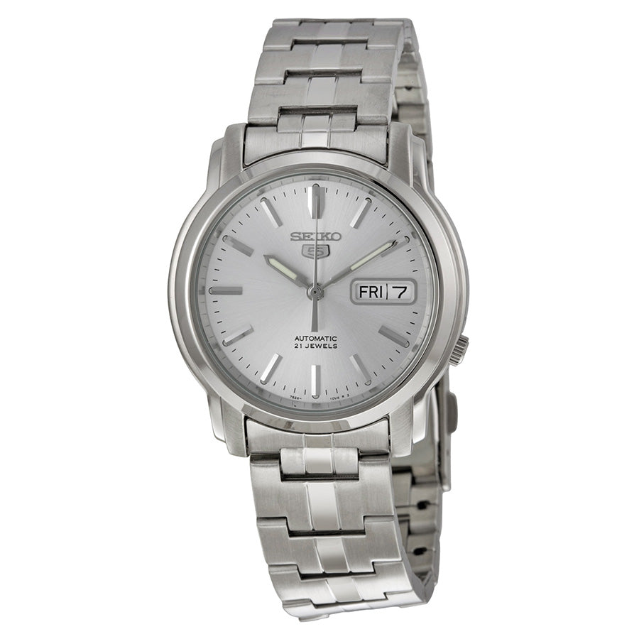 Seiko 5 Automatic Silver Dial Stainless Steel Mens Watch