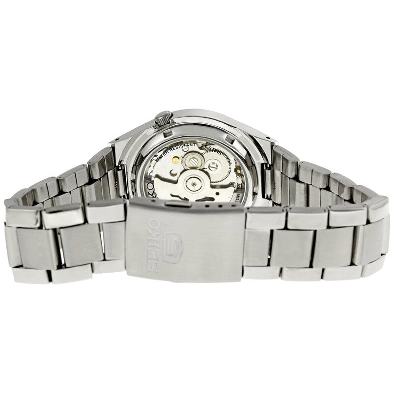 Seiko 5 Black Dial Stainless Steel Mens Watch
