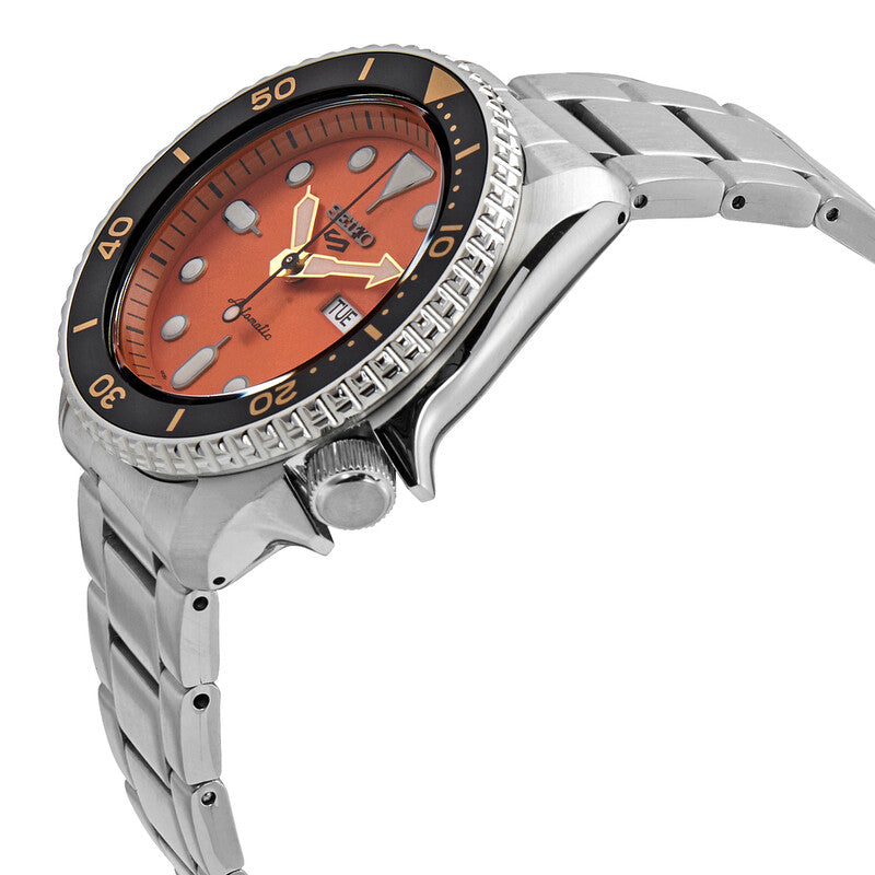 Seiko 5 Sports Automatic Orange Dial Mens Watch