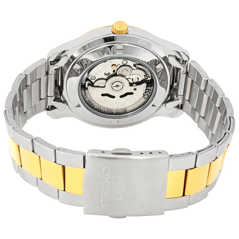Seiko Series 5 Automatic White Dial Two-Tone Mens Watch