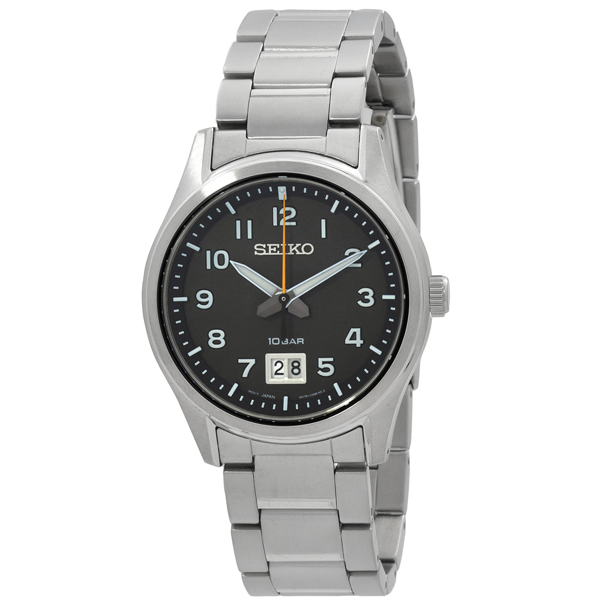 Seiko Classic Quartz Black Dial Mens Watch