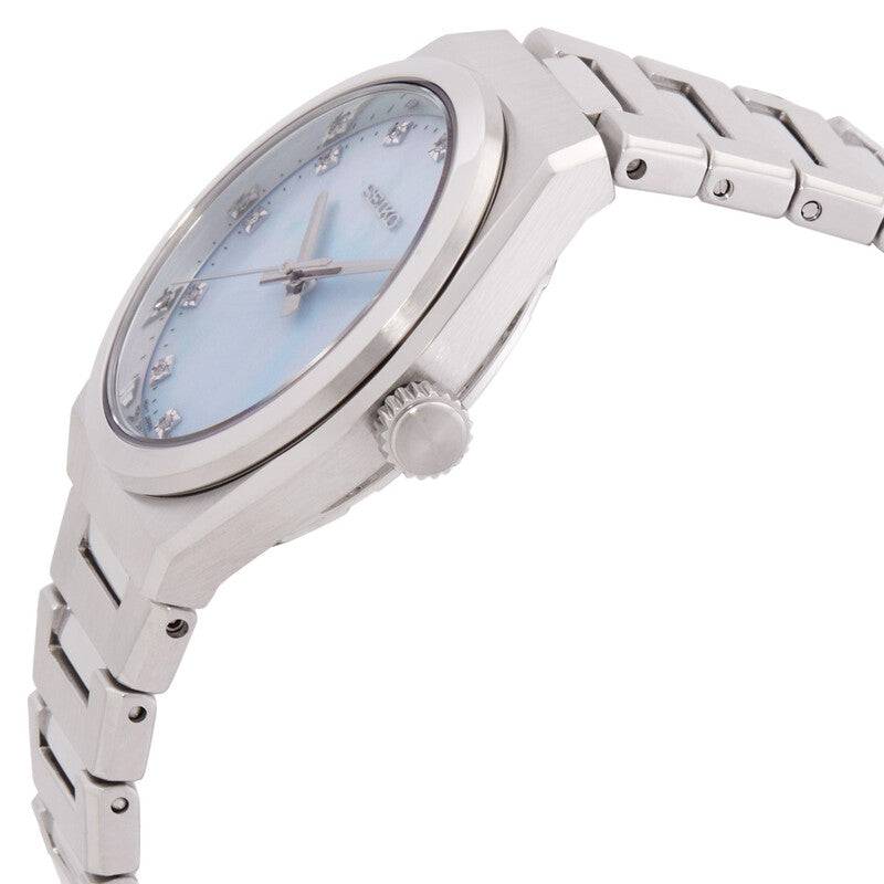 Seiko Quartz Blue Mother Of Pearl Dial Women's Watch