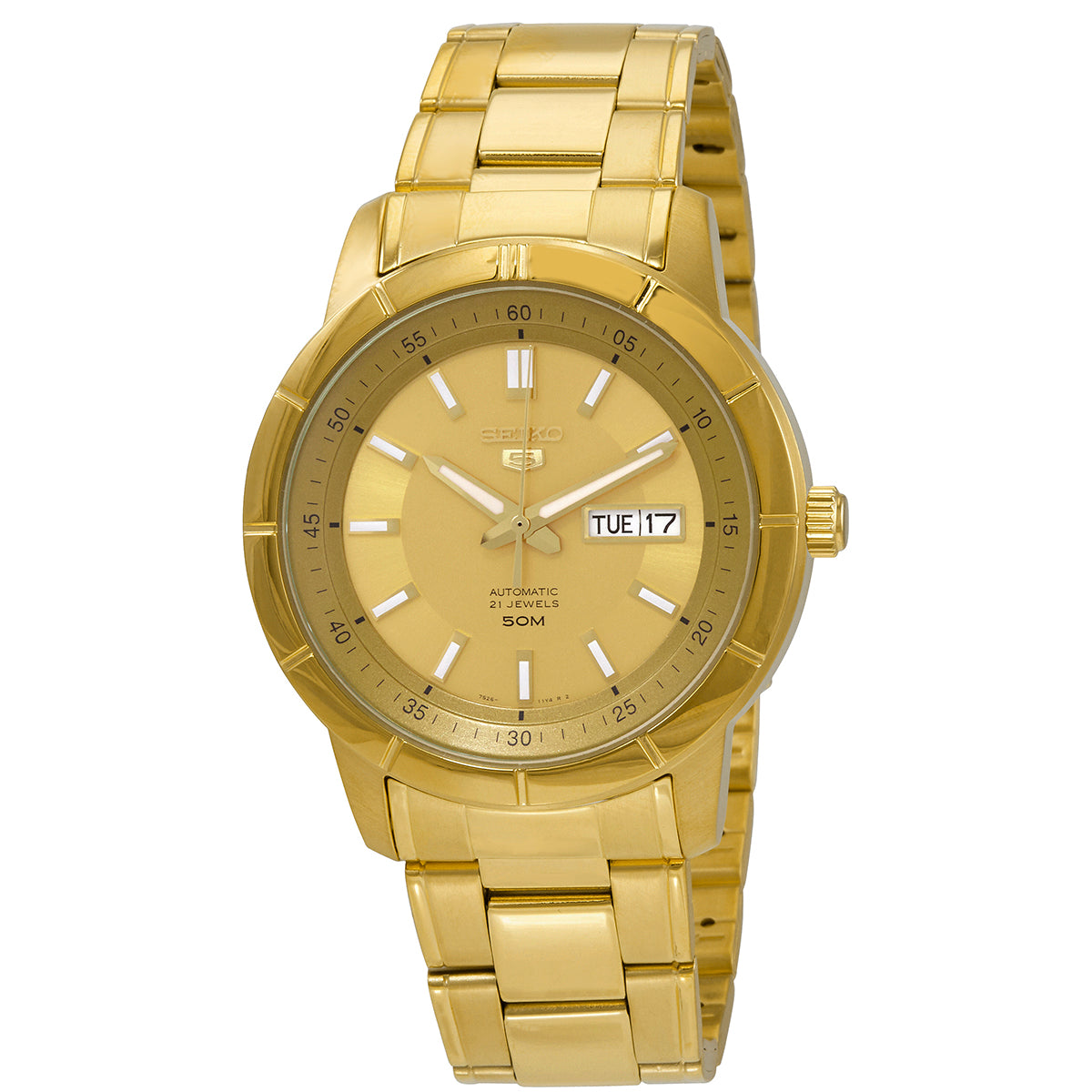 Seiko 5 Automatic Gold Dial Mens Watch