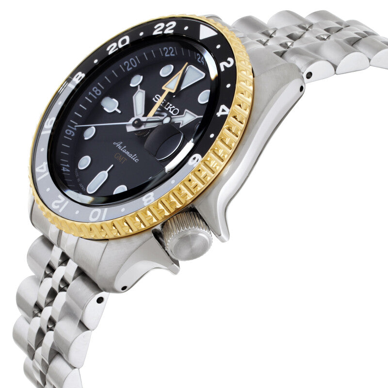 Seiko Seiko 5 Gmt Automatic Analog-Digital Grey Dial Mens Watch