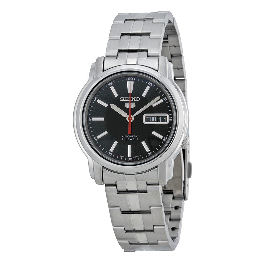Seiko Series 5 Automatic Black Dial Stainless Steel Watch