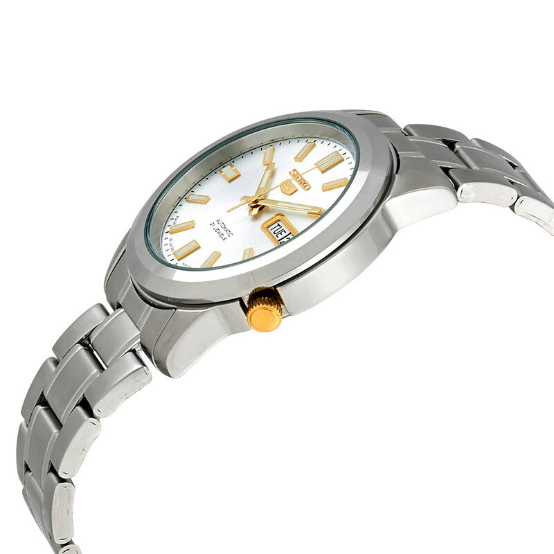 Seiko Series 5 Automatic Date-Day Silver Dial Mens Watch