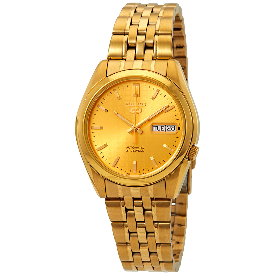 Seiko Series 5 Automatic Gold Dial Mens Watch