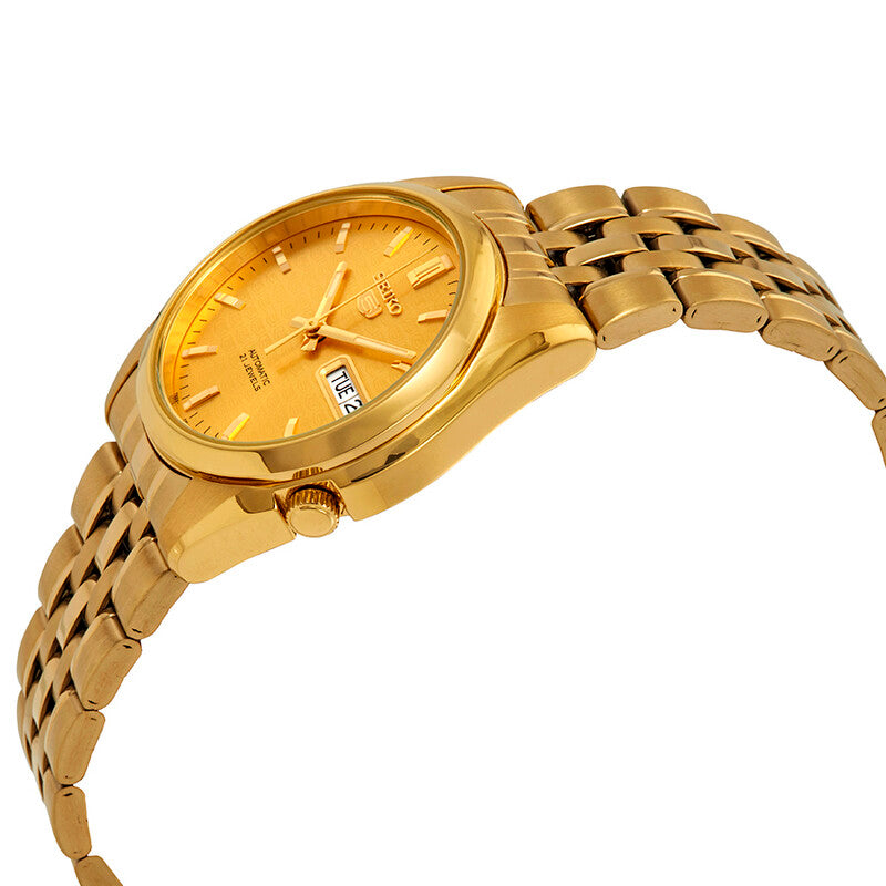 Seiko Series 5 Automatic Gold Dial Mens Watch
