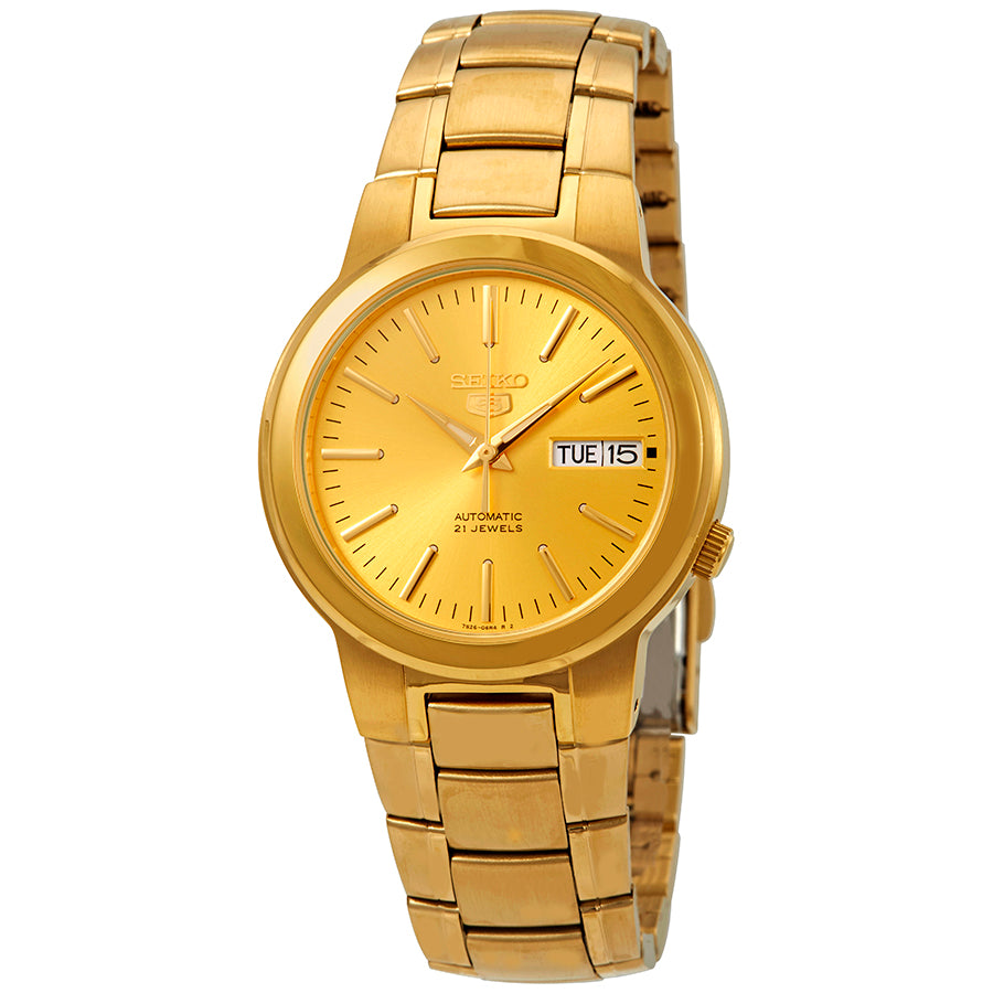 Seiko Series 5 Automatic Gold Dial Mens Watch