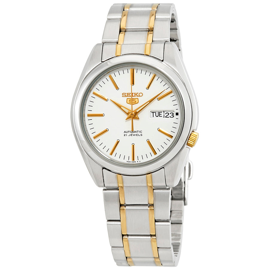 Seiko Series 5 Automatic White Dial Mens Watch