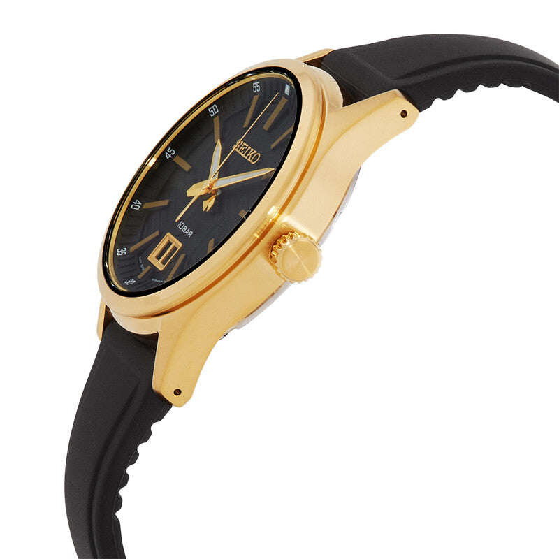 Seiko Sport Quartz Black Dial Mens Watch