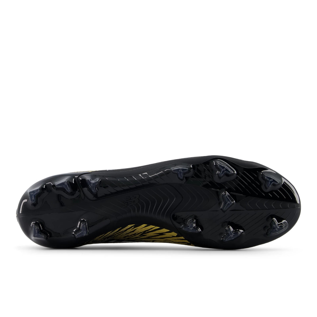 New Balance Furon Elite FG V8 Black with Metallic Gold and Metallic Silver