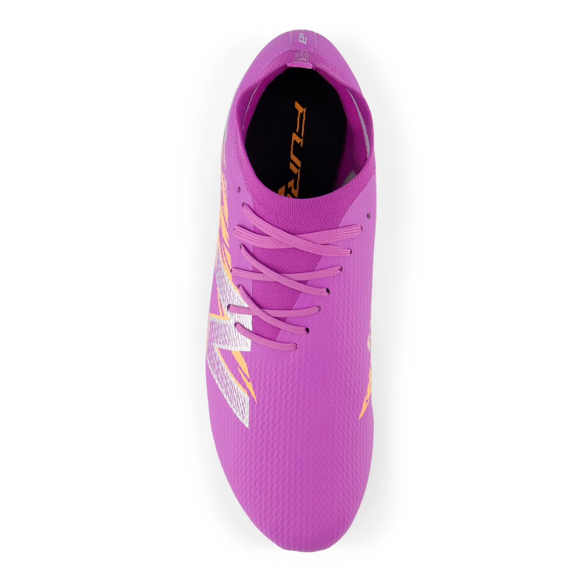 New Balance Furon TEAM FG V8 Passion Fruit with Hot Mango and Metallic Silver