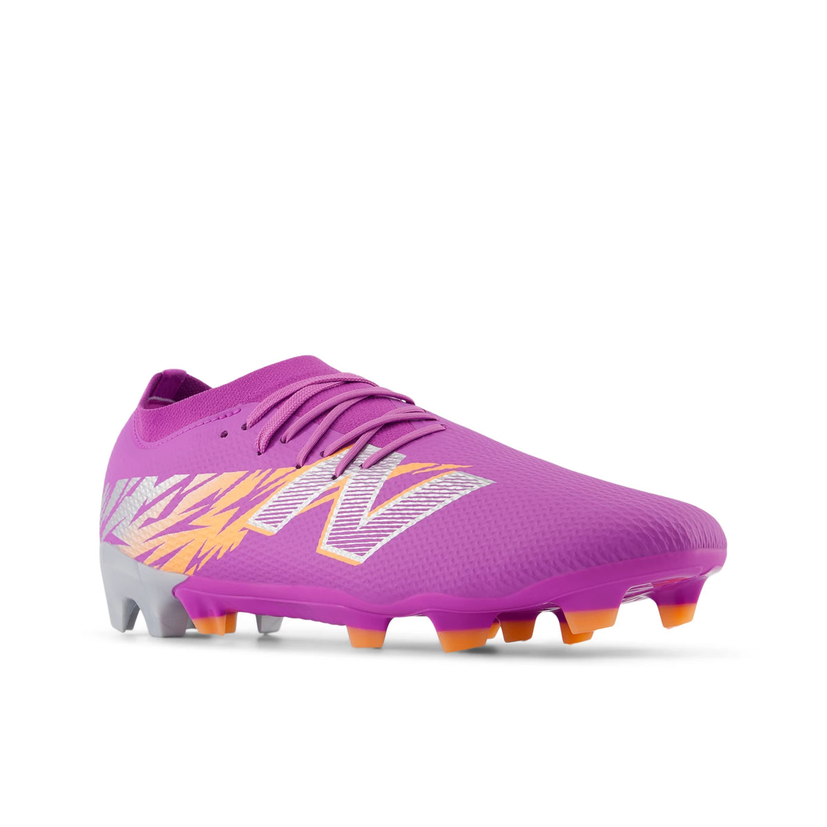 New Balance Furon TEAM FG V8 Passion Fruit with Hot Mango and Metallic Silver