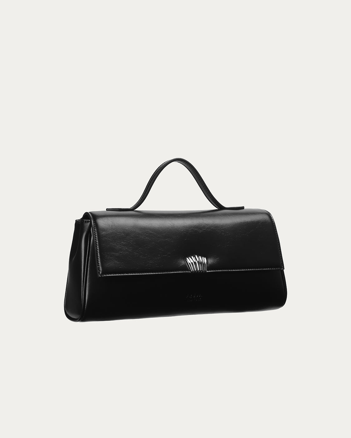 Freja Shell Clutch Black Gloss