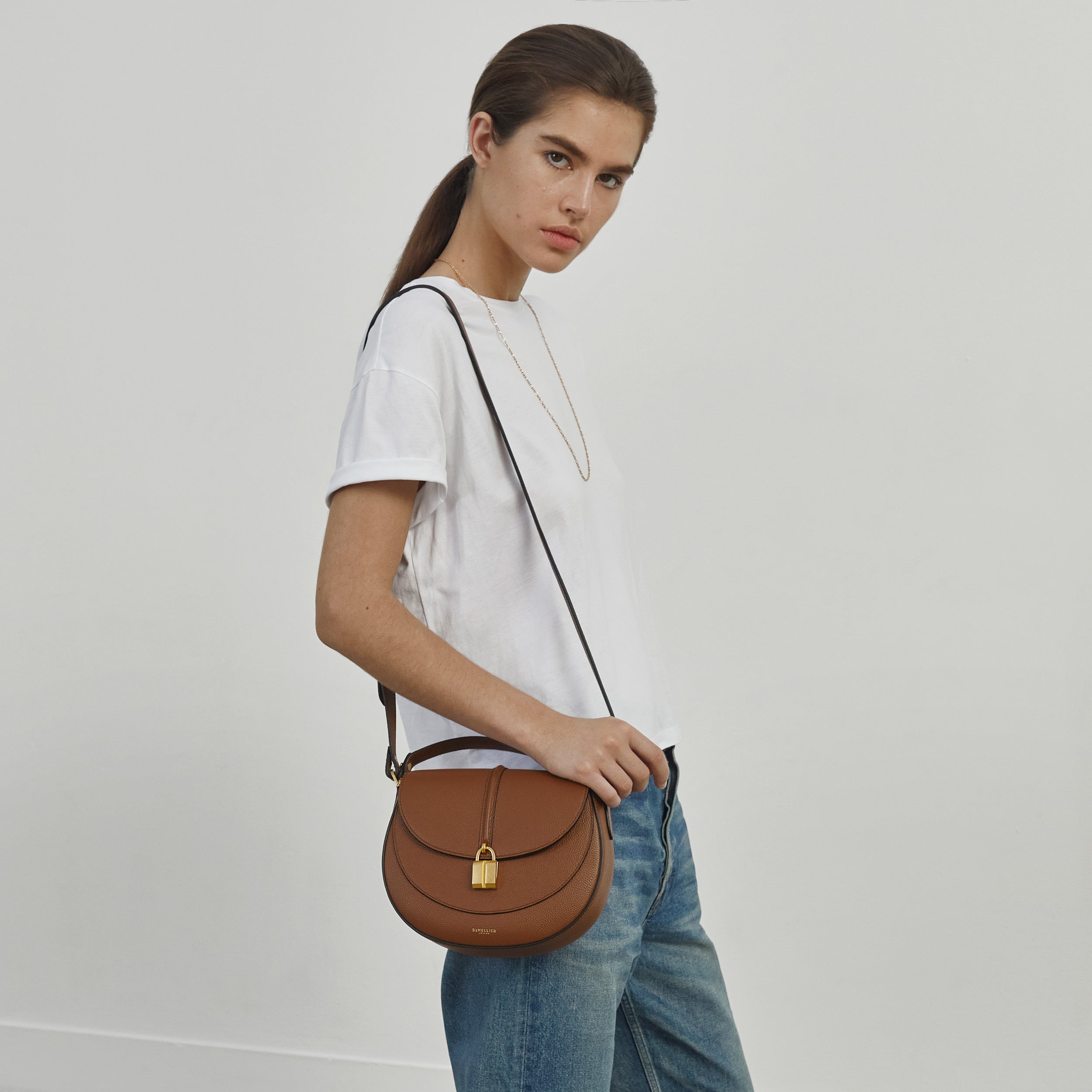 DeMellier The Siena Saddle tan small grain