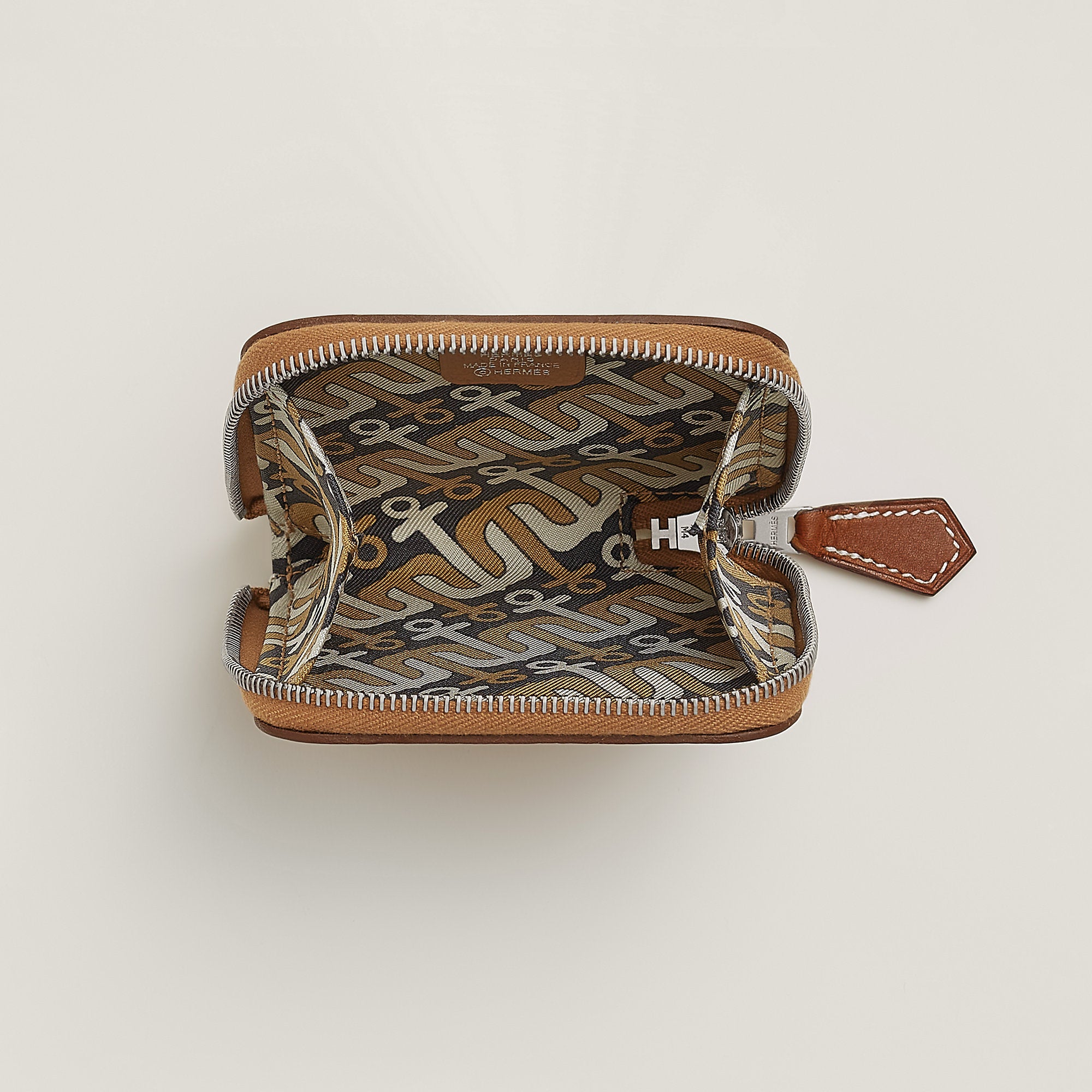 Hermes Silk'In Change Purse Gold