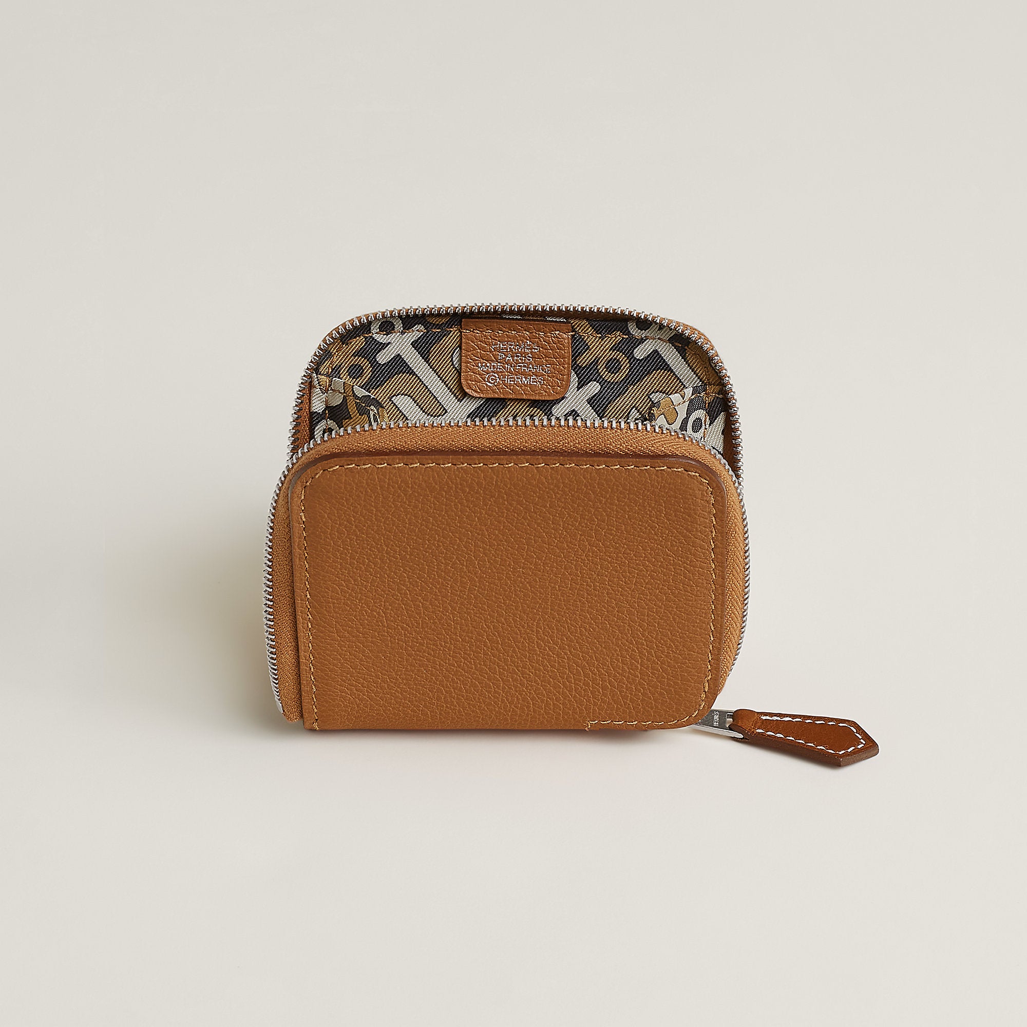Hermes Silk'In Change Purse Gold