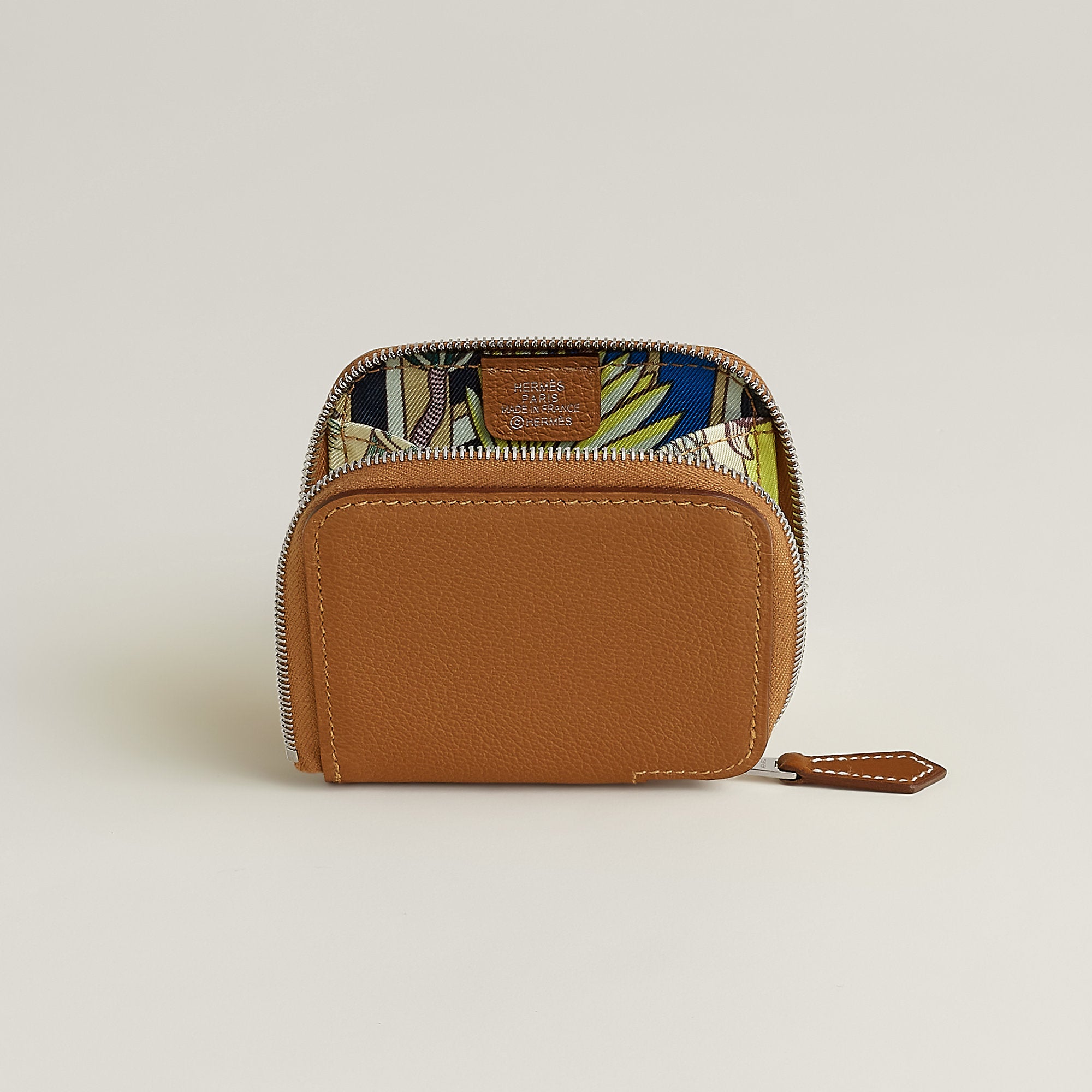 Hermes Silk'In Change Purse Gold