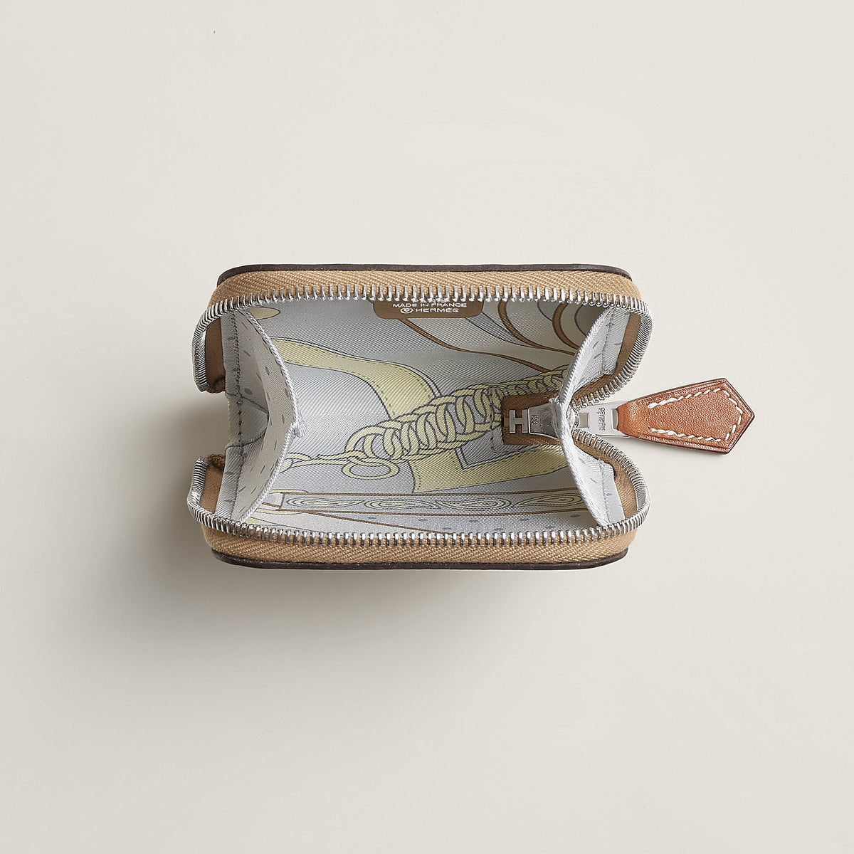 Hermes Silk'In Change Purse Poussire