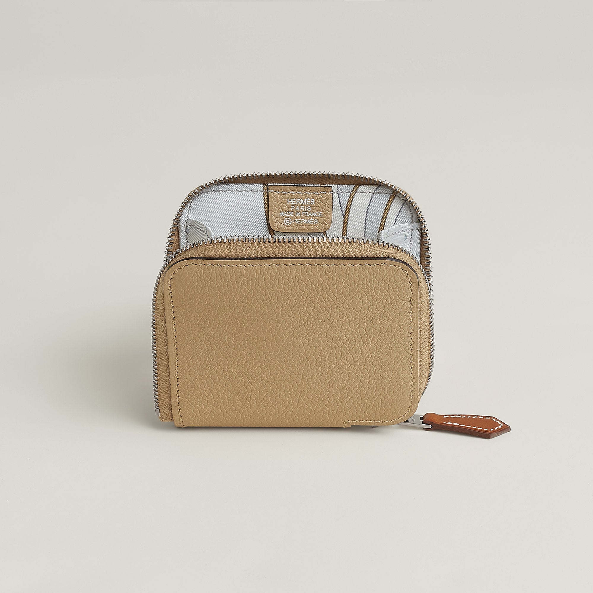 Hermes Silk'In Change Purse Poussire